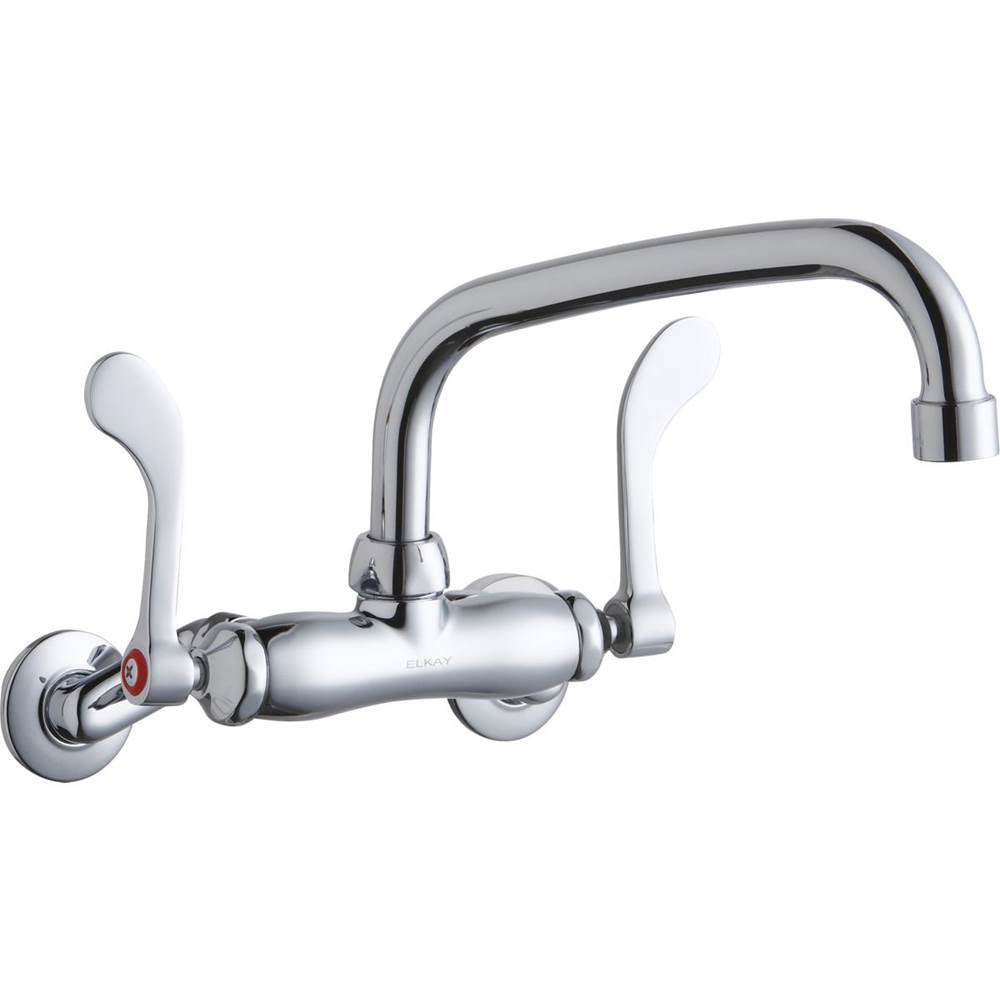 Elkay - WALL MNT 4IN, AT 8IN SPT, 1PC WRIST BLD HNDL, 4IN, 2IN HW - Chrome