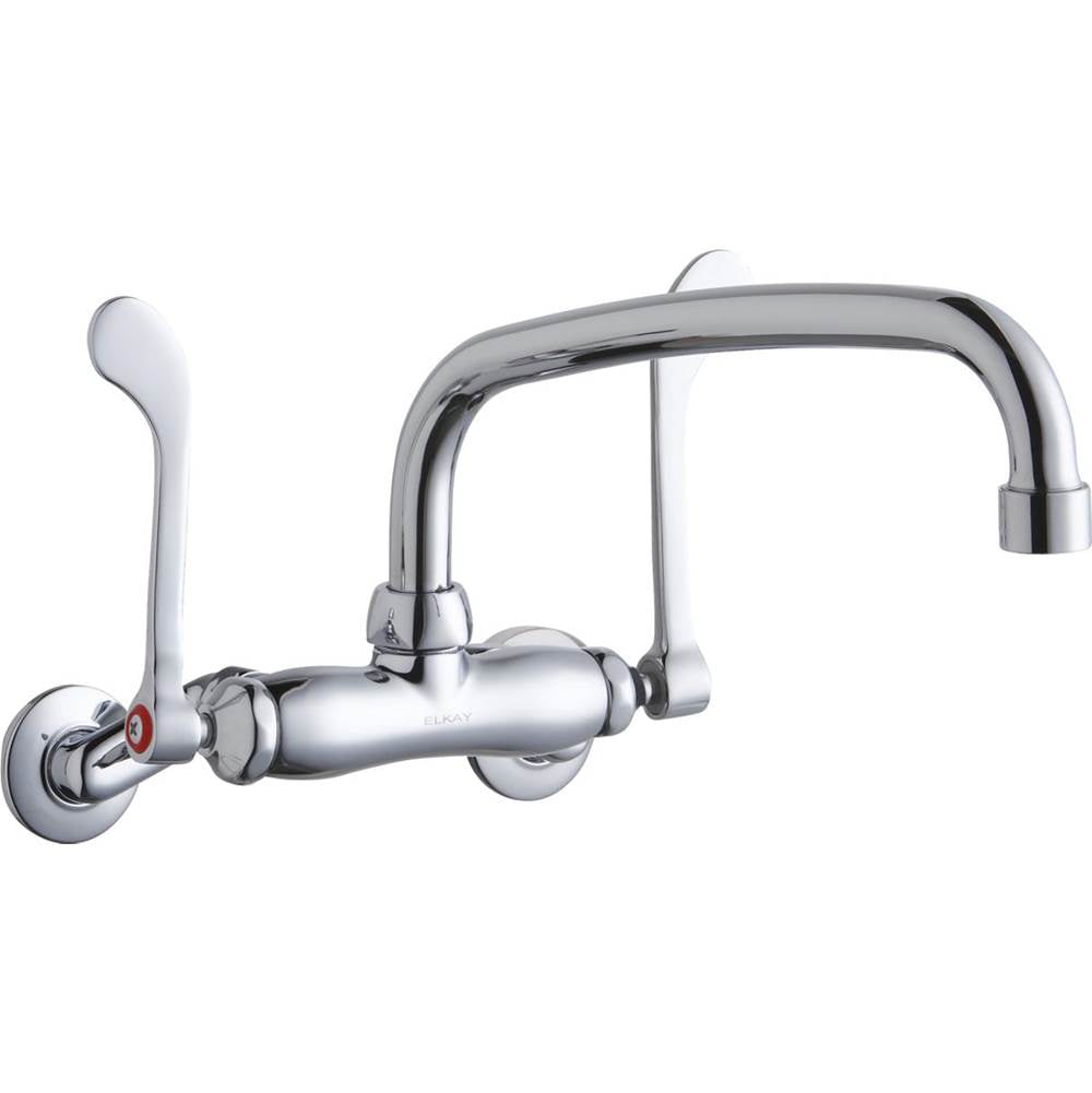 Elkay - WALL MNT 4IN, AT 10IN SPT, 1PC WRIST BLD HNDL, 6IN, 2IN HW - Chrome