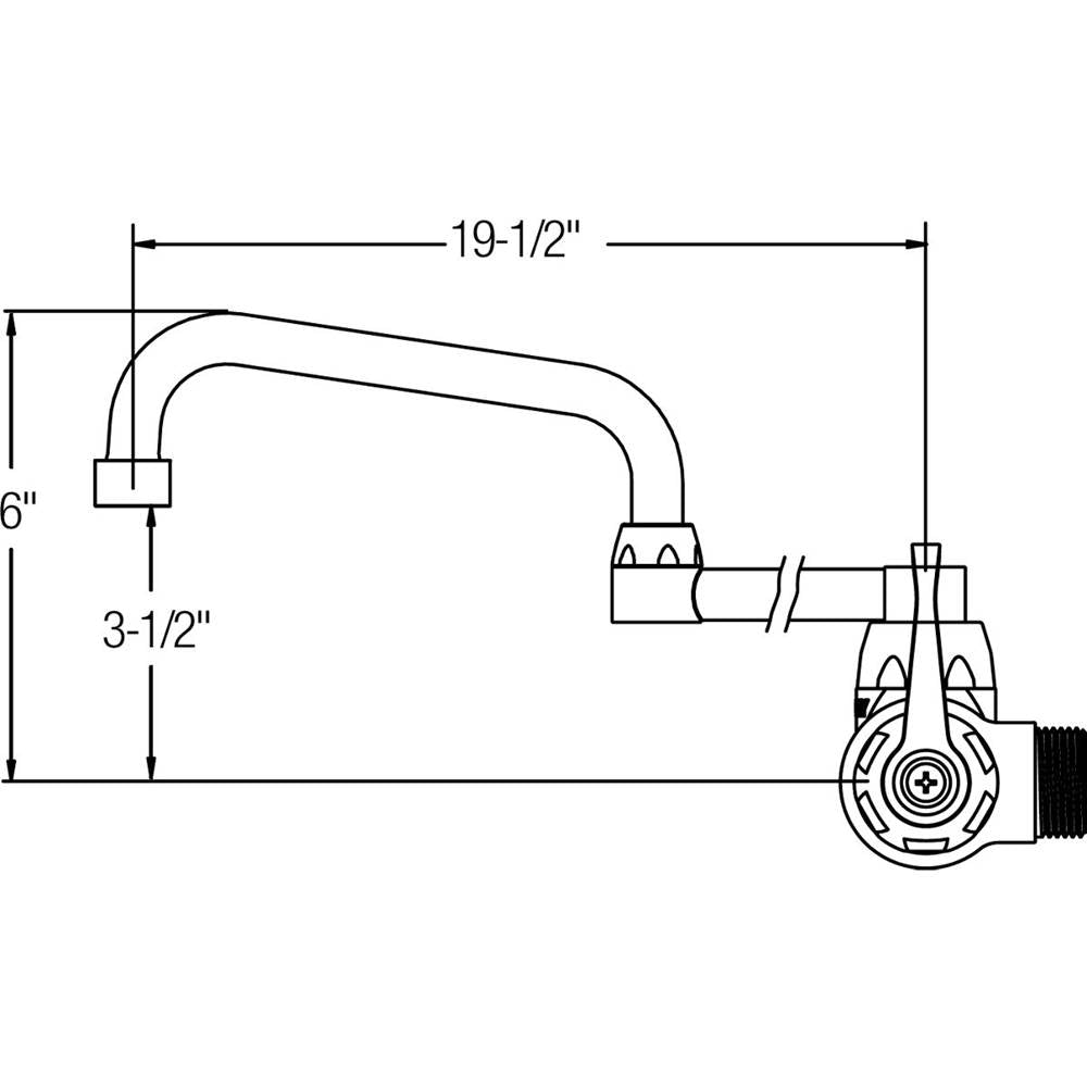 WALL MNT 4IN, DBLE SWING 20IN SPT, LVR HNDL, 2IN, 2IN HW