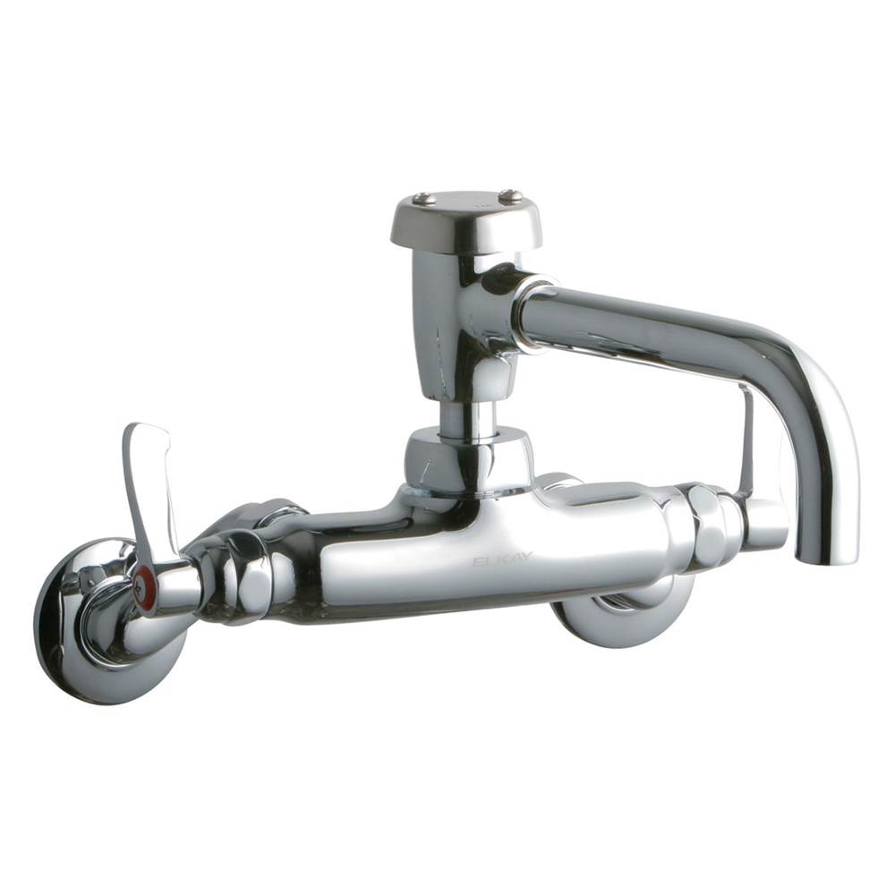 Elkay - WALL MNT 4IN, VENTED 8IN SPT, LVR HNDL, 2IN, 2IN HW - Chrome
