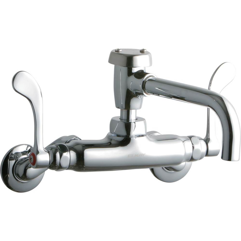 Elkay - WALL MNT 4IN, VENTED 8IN SPT, 1PC WRIST BLD HNDL, 4IN, 2IN H - Chrome