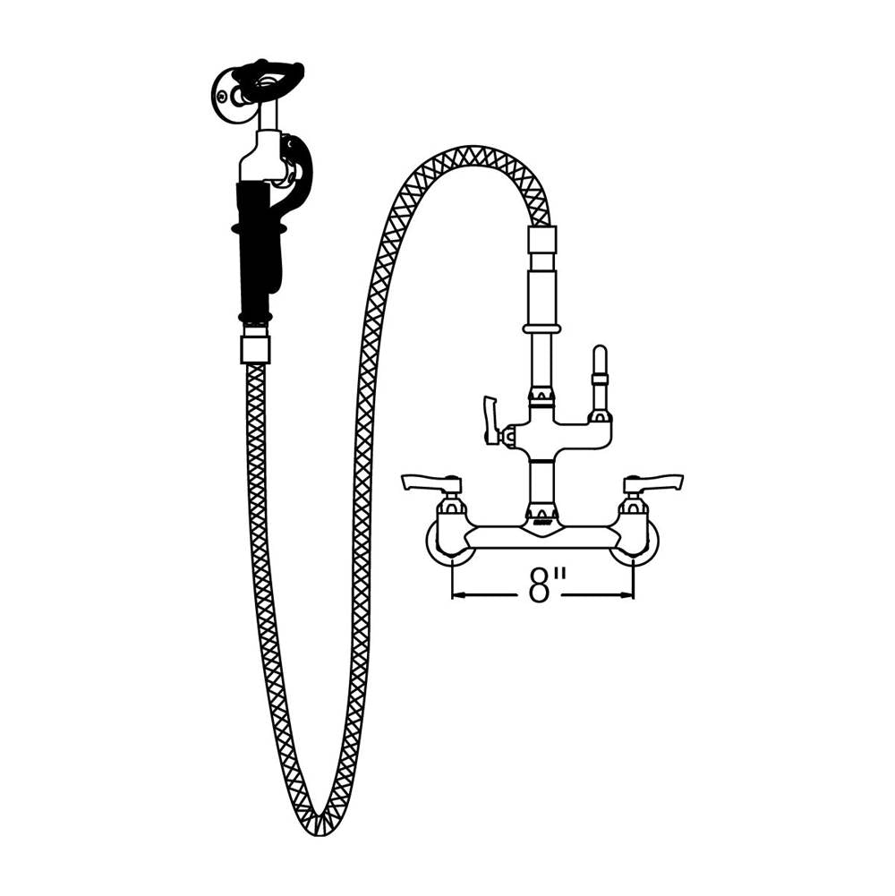 DUAL LVR FAUCET-PRE RINSE-LF
