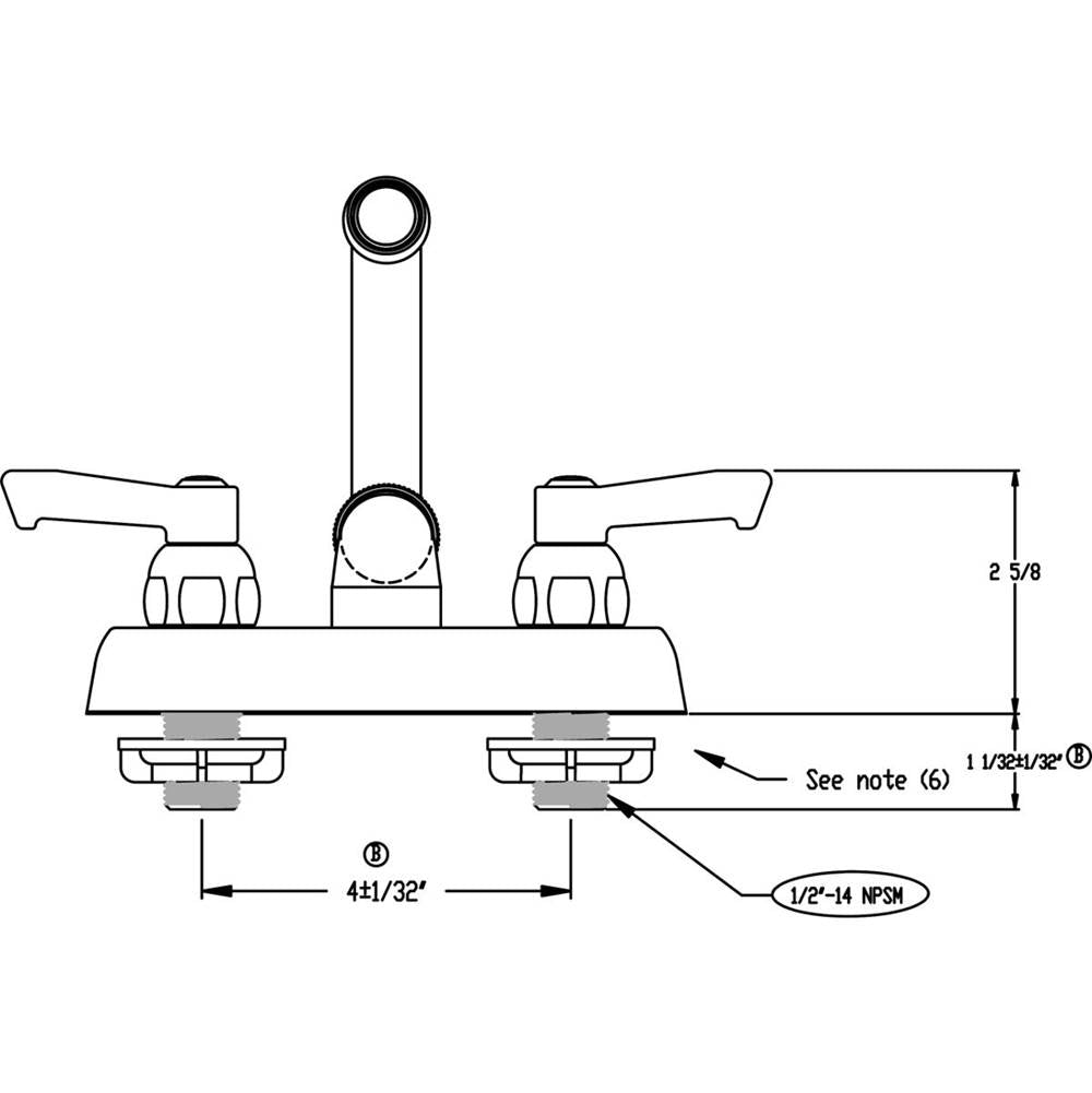 WALL MOUNT COMMERCIAL FAUCET