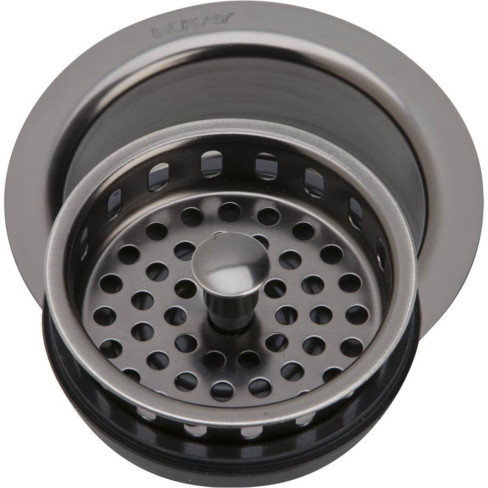 Elkay - 3-1/2'' Drain Fitting Antique Steel Finish Disposer Flange and Removable Strainer - Antique Steel