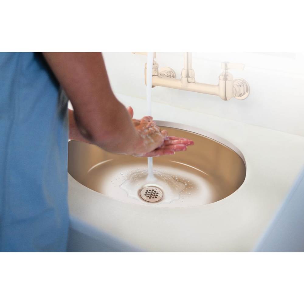 18 Gauge CuVerro antimicrobial copper 19.625'' x 16.6875'' x 6'' Single Bowl Drop-in Bathroom Sink