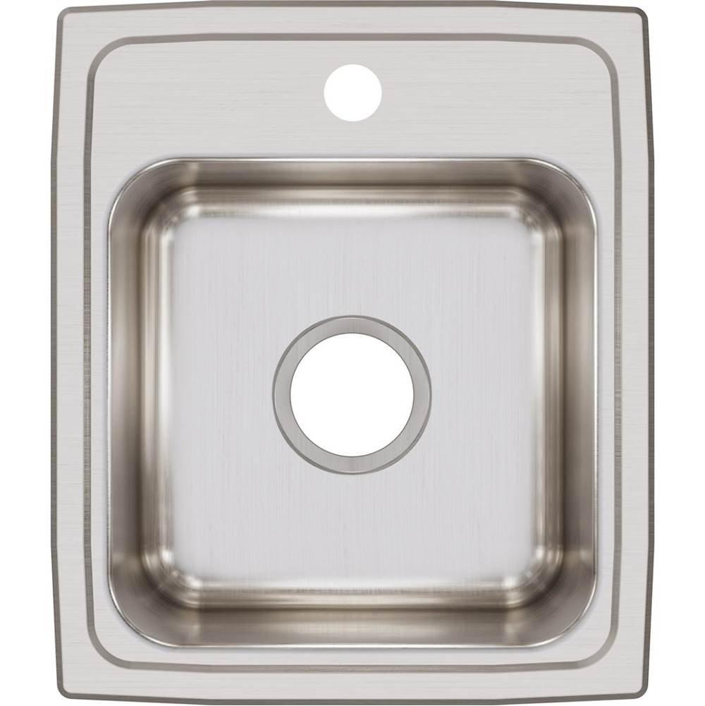 18 Gauge Stainless Steel 15'' x 17.5'' x 7.625'' Single Bowl Drop-in Bar/Prep Sink