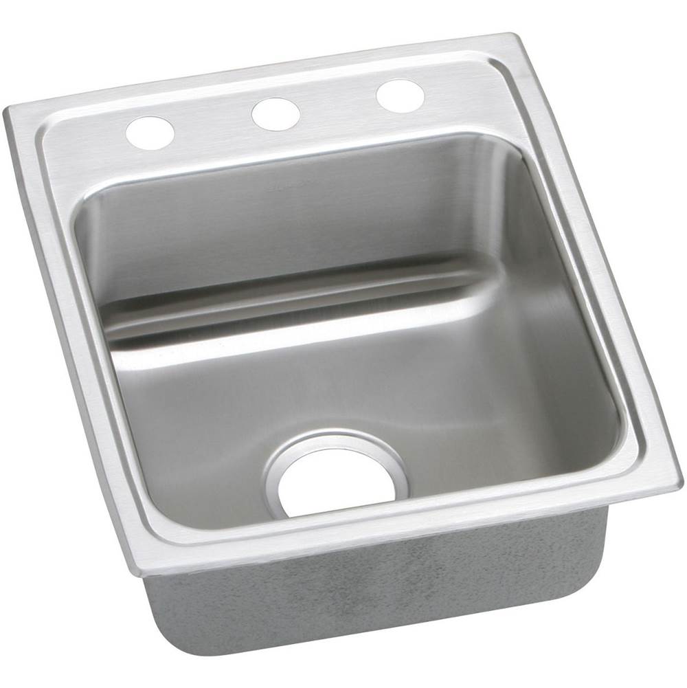 Elkay - 18 Gauge Stainless Steel 17'' x 20'' x 7.625'' Single Bowl Top Mount Kitchen Sink - Lustrous Satin