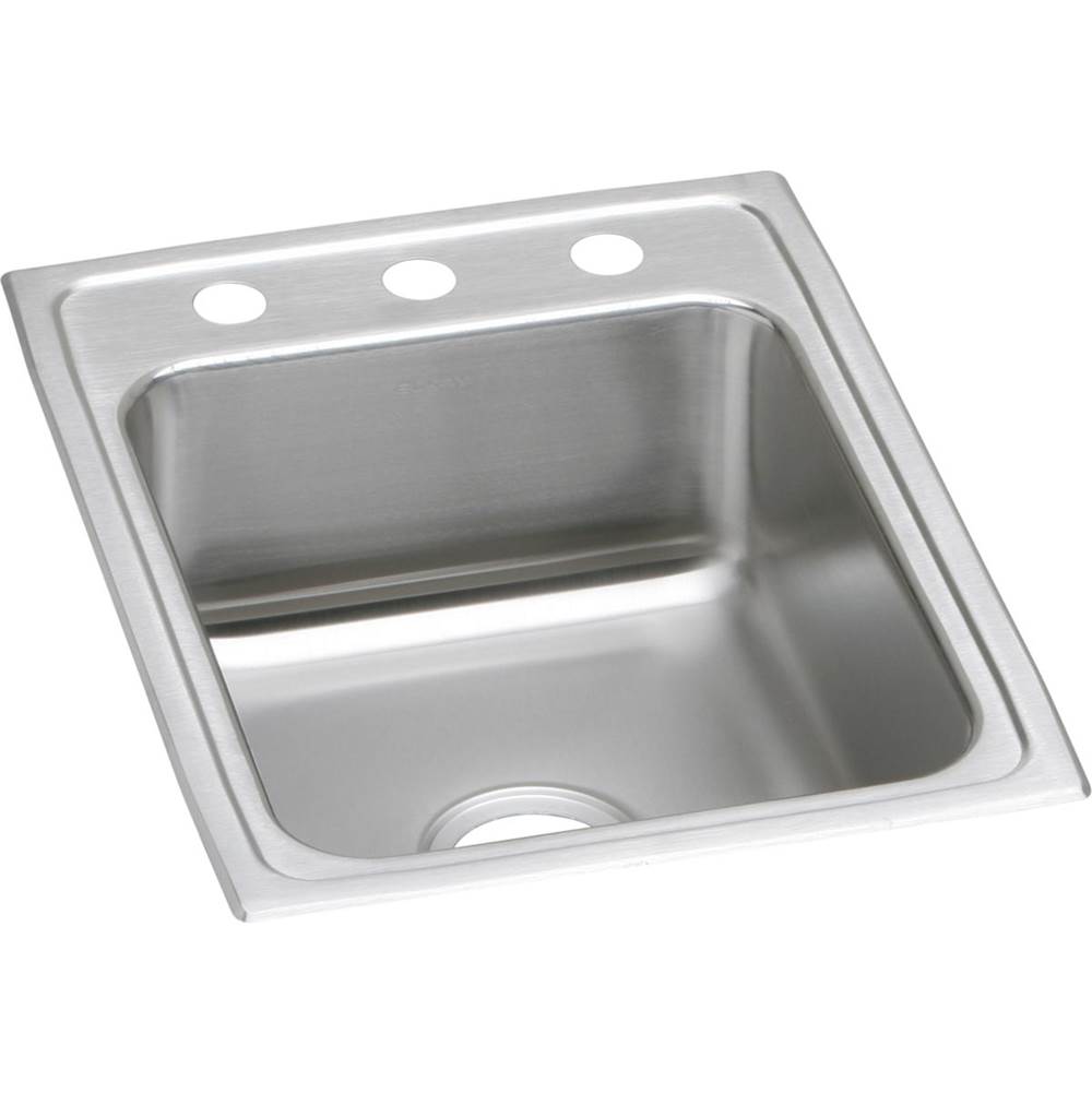 Elkay - 18 Gauge Stainless Steel 17'' x 22'' x 7.625'' Single Bowl Drop-in Kitchen Sink - Lustrous Satin
