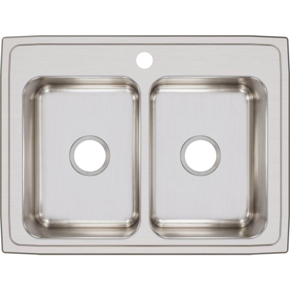 18 Gauge Stainless Steel 29'' x 22'' x 7.625'' Double Bowl Drop-in Kitchen Sink