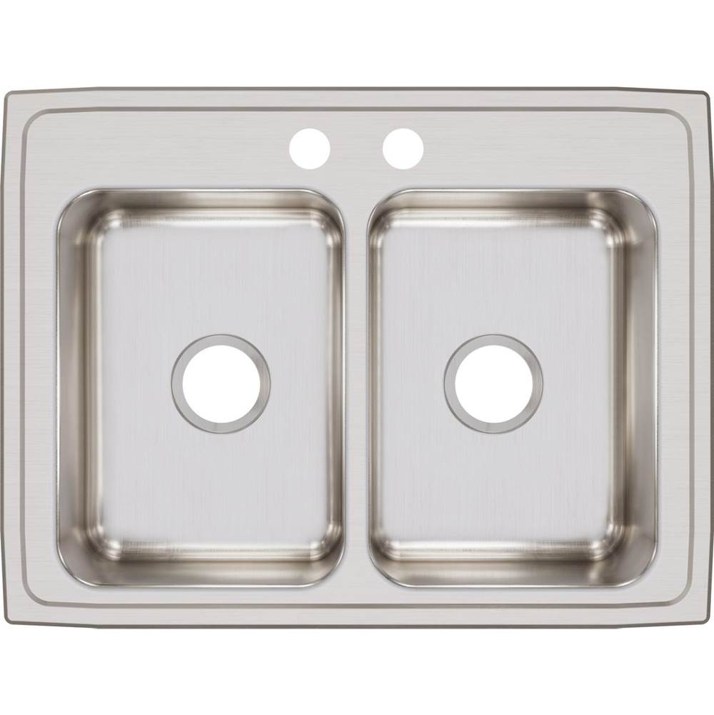 18 Gauge Stainless Steel 29'' x 22'' x 7.625'' Double Bowl Drop-in Kitchen Sink