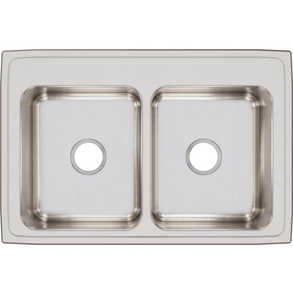 18 Gauge Stainless Steel 33'' x 22'' x 8.125'' Double Bowl Drop-in Kitchen Sink