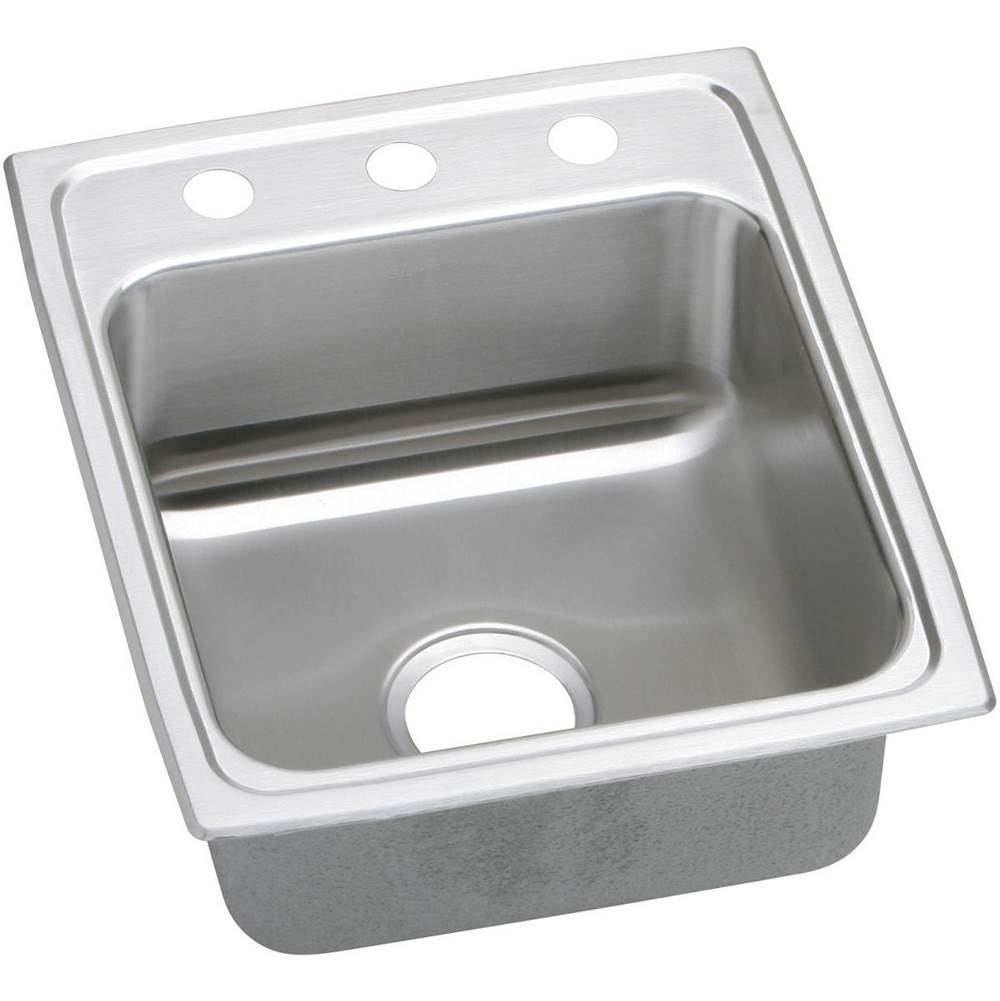 Elkay - 18 Gauge Stainless Steel 17'' x 20'' x 5.5'' Single Bowl Drop-in Kitchen Sink - Lustrous Satin