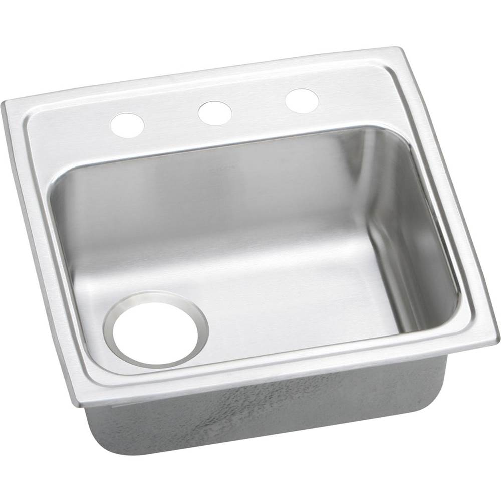 Elkay - 18 Gauge Stainless Steel 19'' x 18'' x 5.5'' Single Bowl Top Mount Kitchen Sink - Lustertone