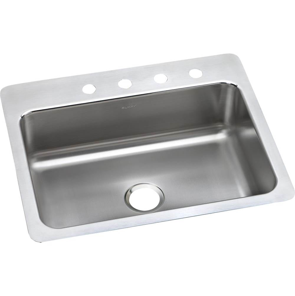 Elkay - 18 Gauge Stainless Steel 27'' x 22'' x 8'' Single Bowl Dual Mount Kitchen Sink - Lustrous Satin