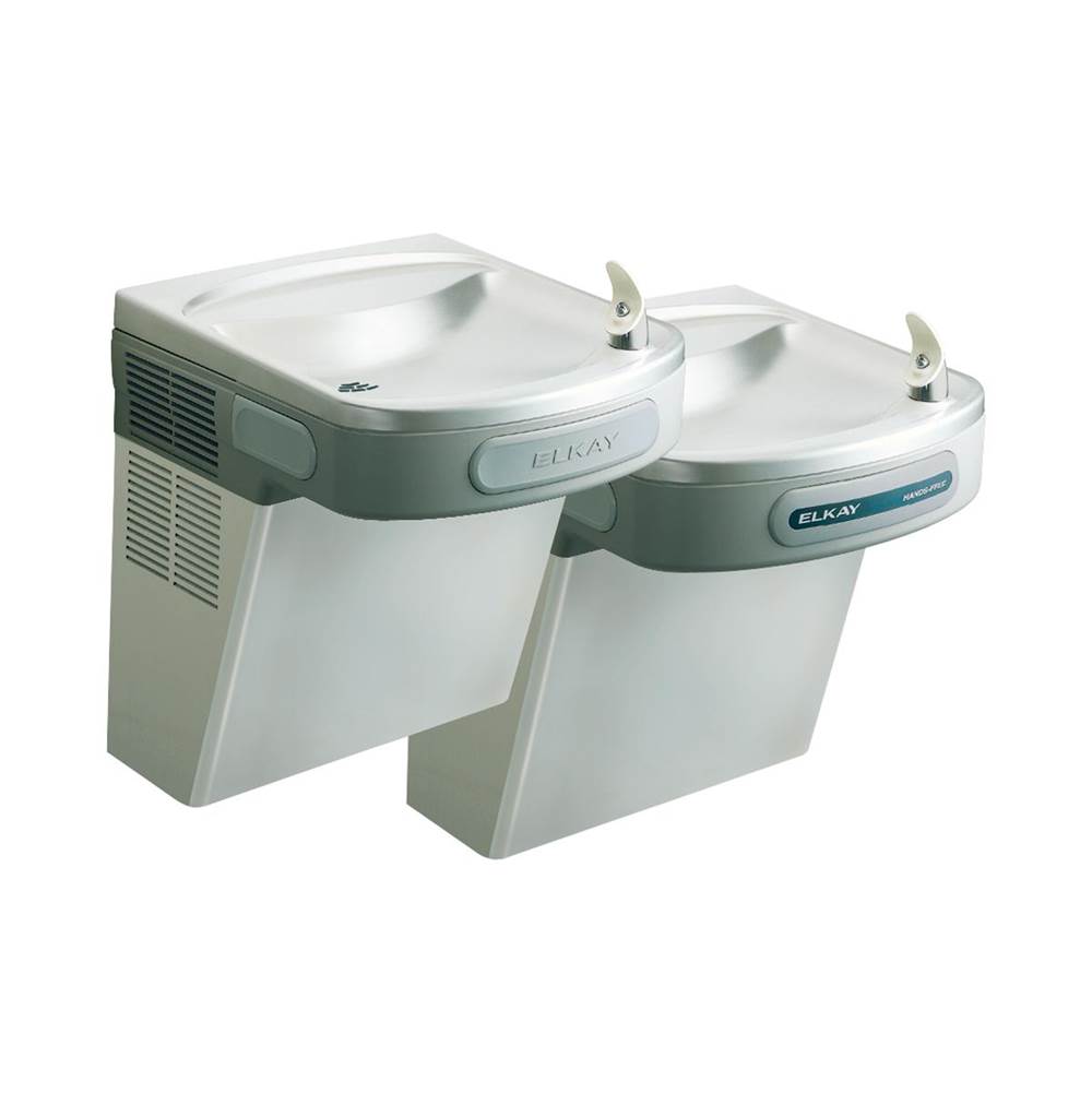 Elkay - Versatile Cooler Wall Mount Bi-Level ADA Hands-Free, Filtered Refrigerated Stainless - Stainless Steel