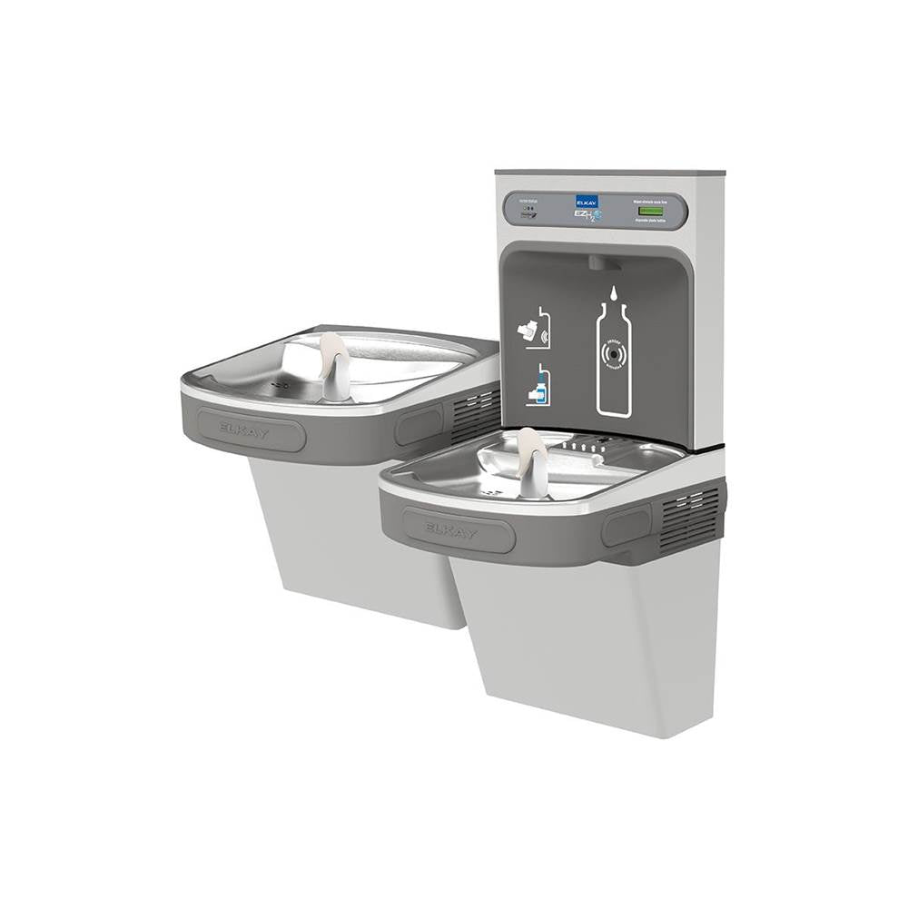 Elkay - ezH2O Bottle Filling Station and Versatile Bi-Level ADA Cooler, Filtered Refrigerated Stainless - Stainless Steel