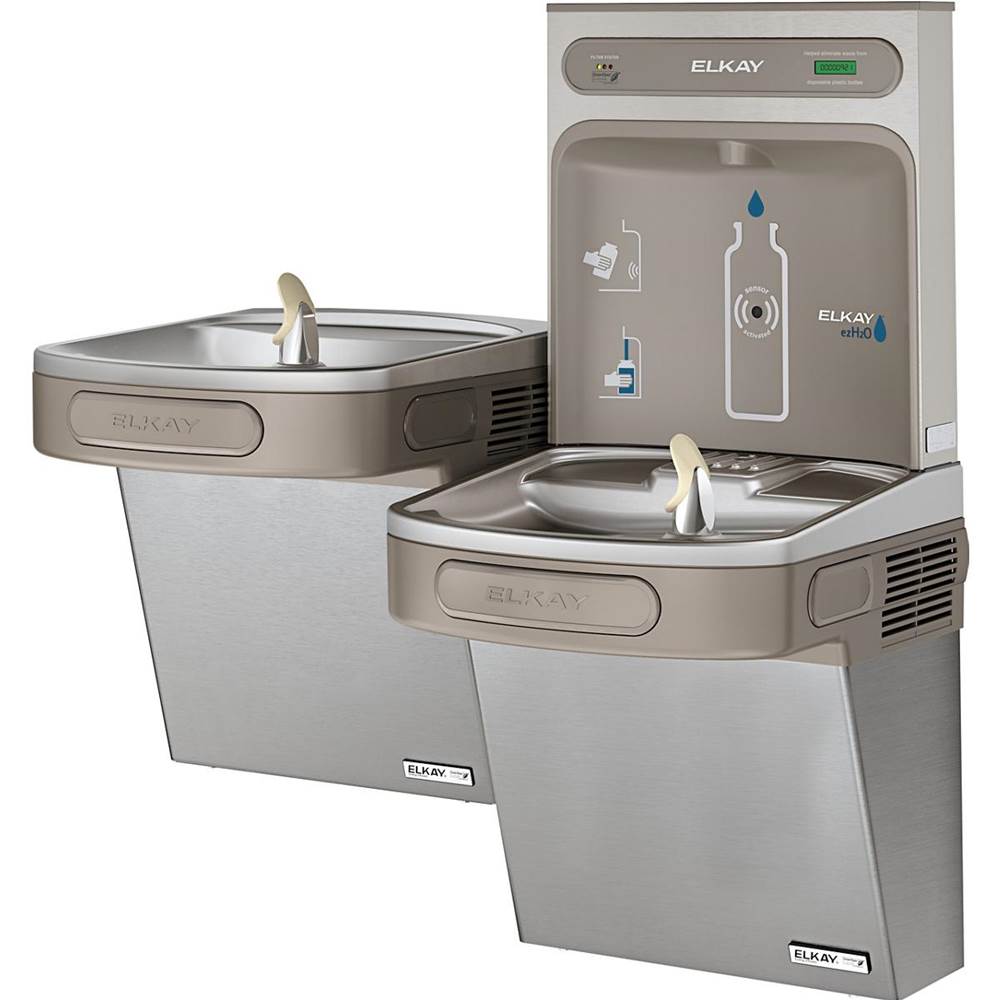 ezH2O Bottle Filling Station and Versatile Bi-Level ADA Cooler, High Efficiency Filtered Refrigerated Stainless