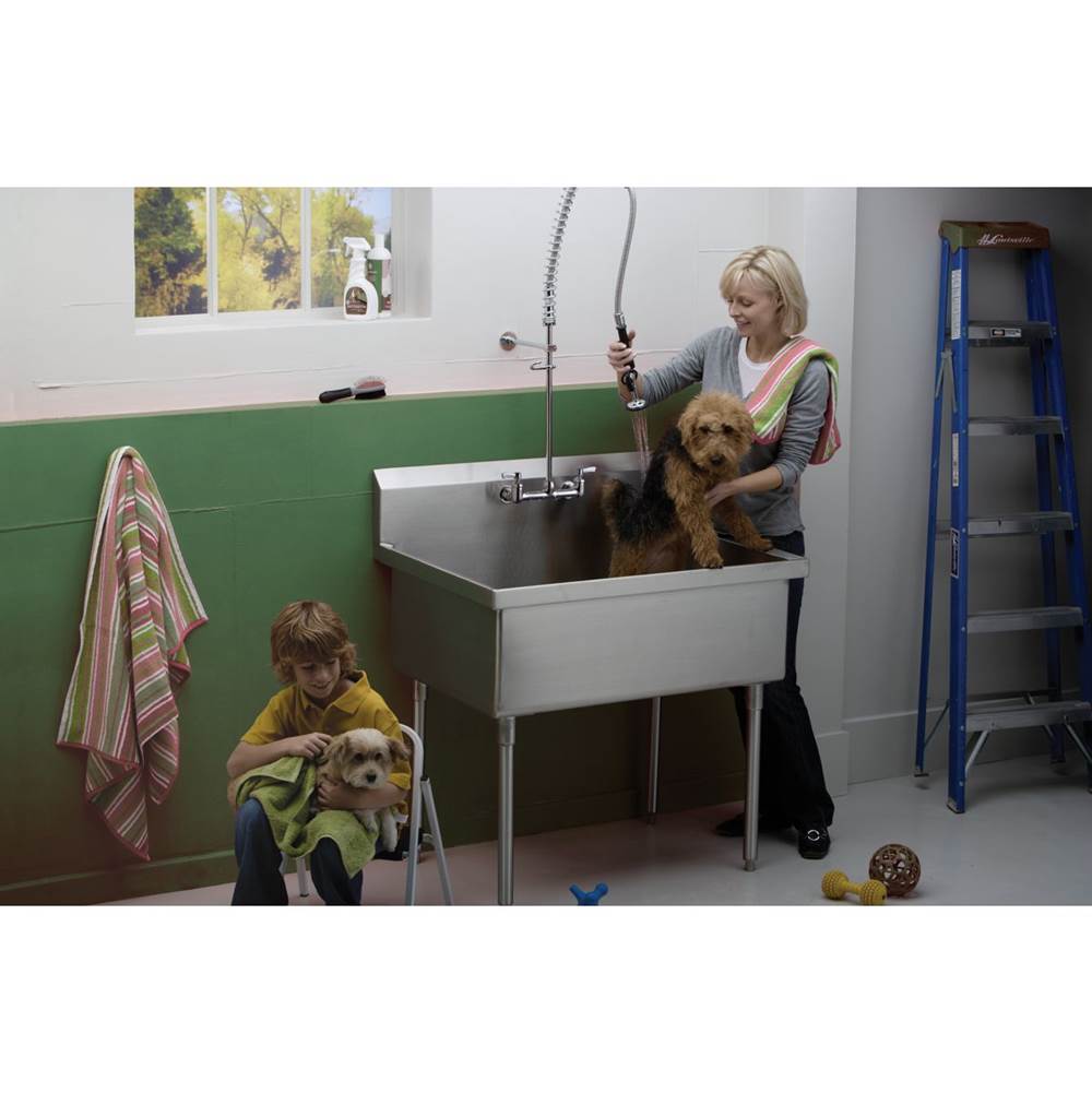 DUAL LVR FAUCET-PRE RINSE-LF