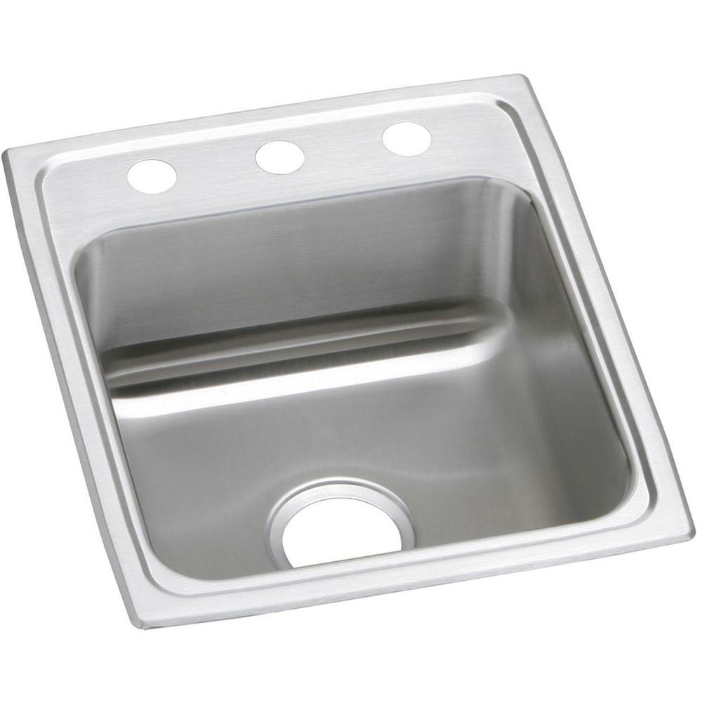 Elkay - 20 Gauge Stainless Steel 17'' x 20'' x 7.125'' Single Bowl Drop-in Kitchen Sink - Brushed Satin