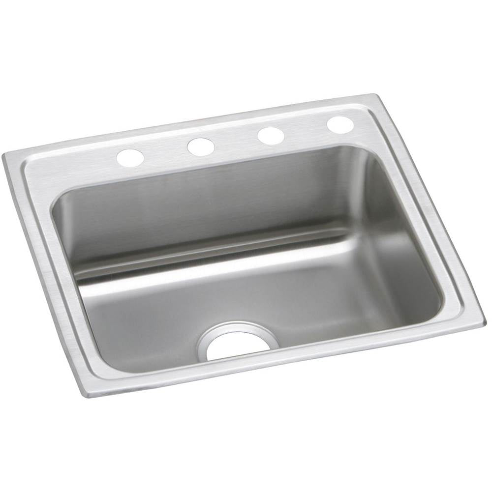 Elkay - 20 Gauge Stainless Steel 22'' x 19.5'' x 7.125'' Single Bowl Drop-in Kitchen Sink - Brushed Satin