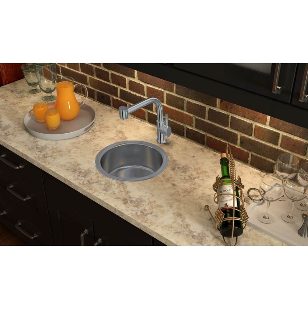 18 Gauge Stainless Steel 14.375'' x 14.375'' x 6'' Single Bowl Top Mount Bar/Prep Sink