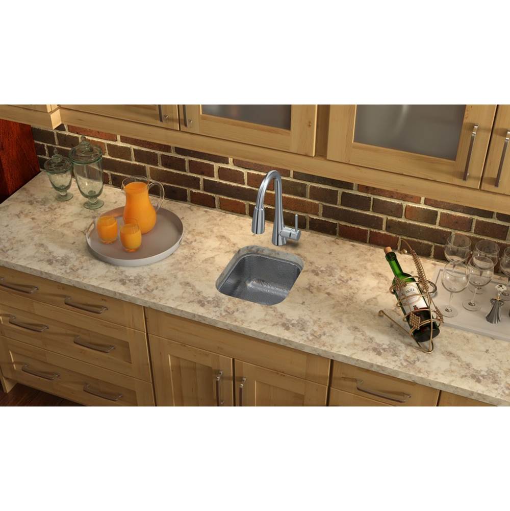 18 Gauge Stainless Steel 10'' x 12'' x 6.5'' Single Bowl Undermount Bar/Prep Sink