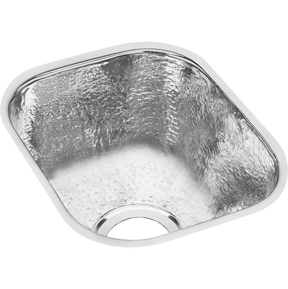 Elkay - 18 Gauge Stainless Steel 10'' x 12'' x 6.5'' Single Bowl Undermount Bar/Prep Sink - Hammered Mirror