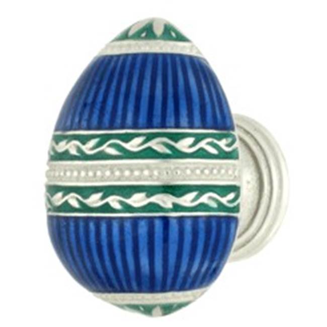 Emenee - Faberge Easter Egg Knob, Royal Silver - Royal Silver