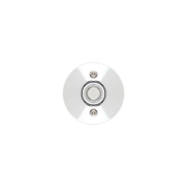 Emtek - Brass Doorbell, Modern Rosette, US26 - Polished Chrome