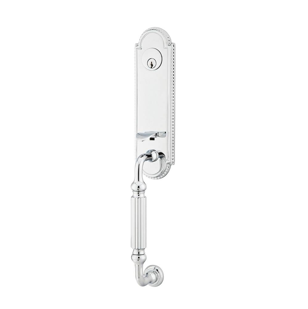 Emtek - Sgl Cyl, Orleans Tub Ent, Argos Lever, LH, US26 - Polished Chrome