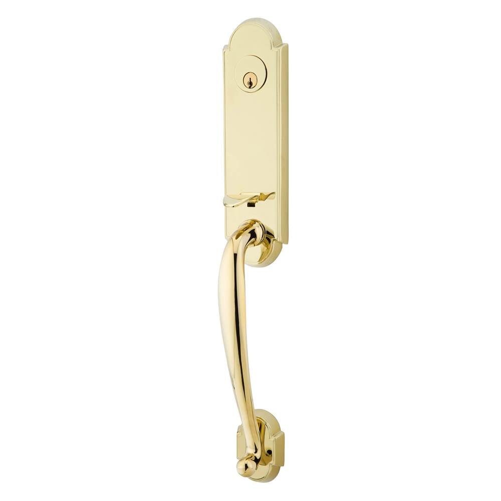 Emtek - Sgl Cyl, Richmond Tub Ent, Arts and Crafts Lever, RH, US3NL - Unlacquered Brass