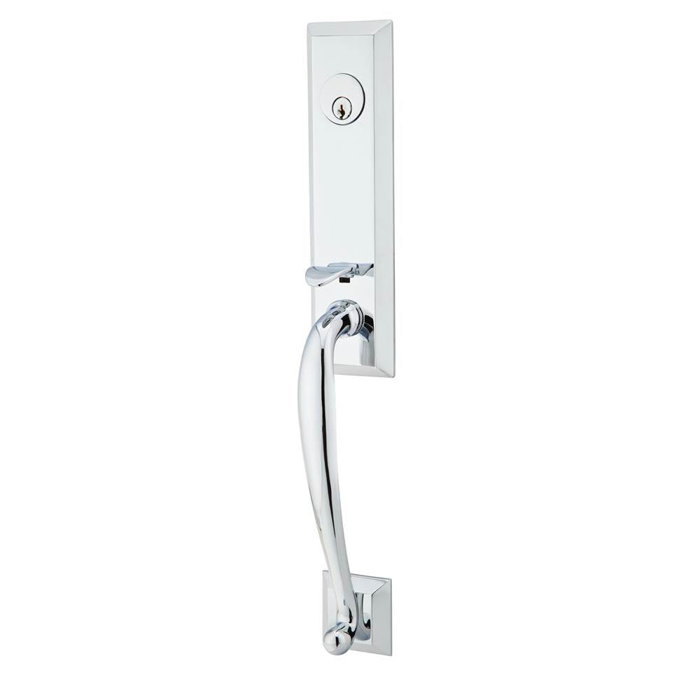 Emtek - Sgl Cyl, Adams Tub Ent, Argos Lever, LH, US26 - Polished Chrome