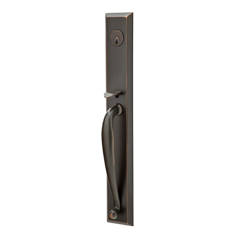 Emtek - Sgl Cyl, Jefferson Tub Ent, Argos Lever, LH, US10B - Oil Rubbed Bronze