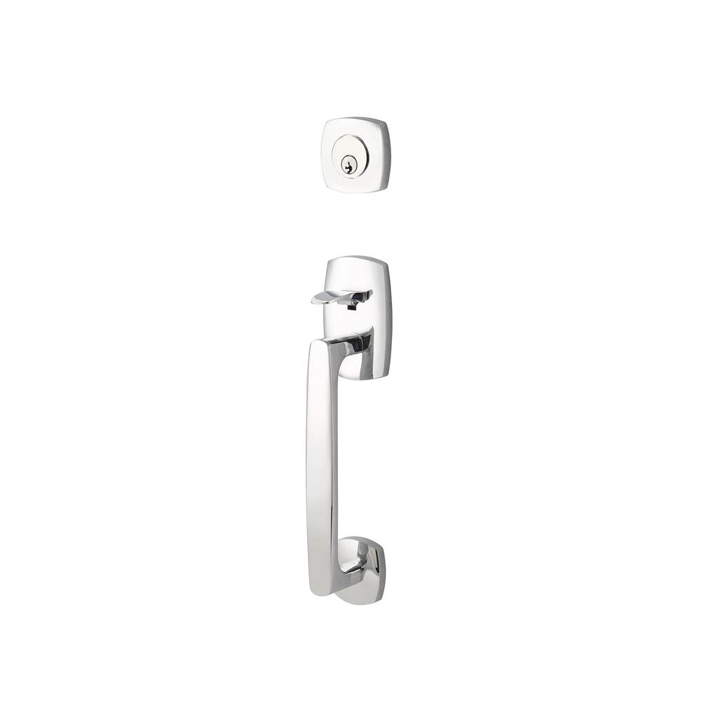 Emtek - Sgl Cyl, Urban Modern Sectional Tub, Argos Lever, LH, US26 - Polished Chrome