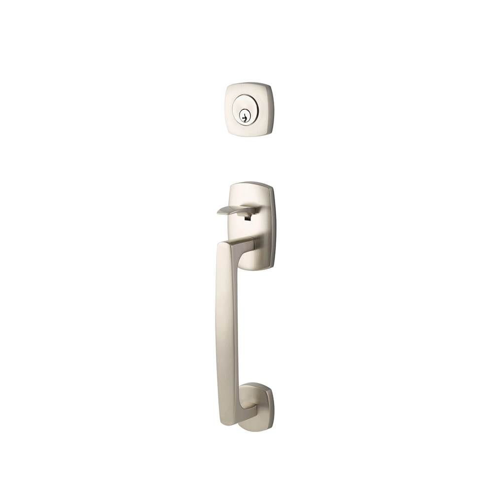 Emtek - Sgl Cyl, Urban Modern Sectional Tub, Argos Lever, LH, US15 - Satin Nickel