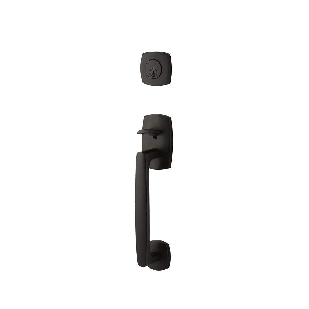 Emtek - Sgl Cyl, Urban Modern Sectional Tub, Argos Lever, LH, US19 - Flat Black