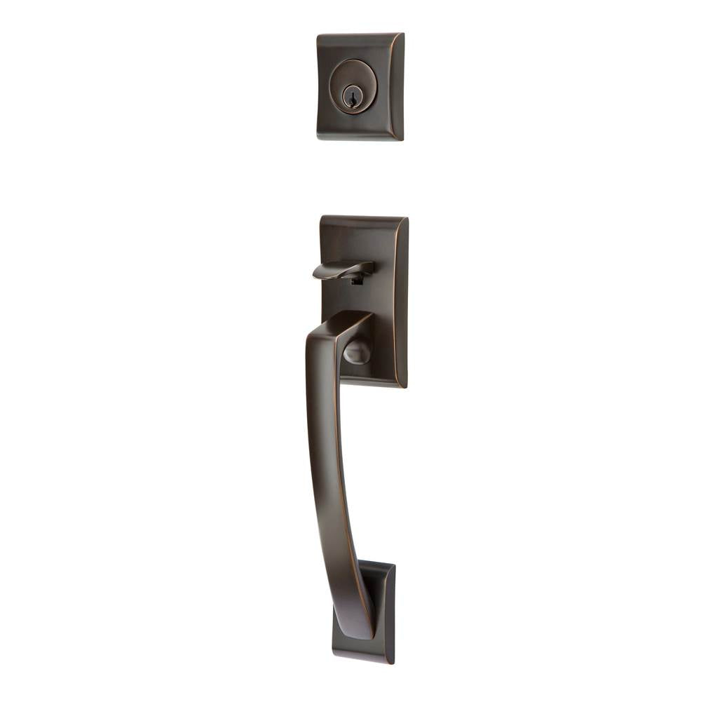 Emtek - Sgl Cyl, Ares Tub Ent, Argos Lever, LH, US10B - Oil Rubbed Bronze