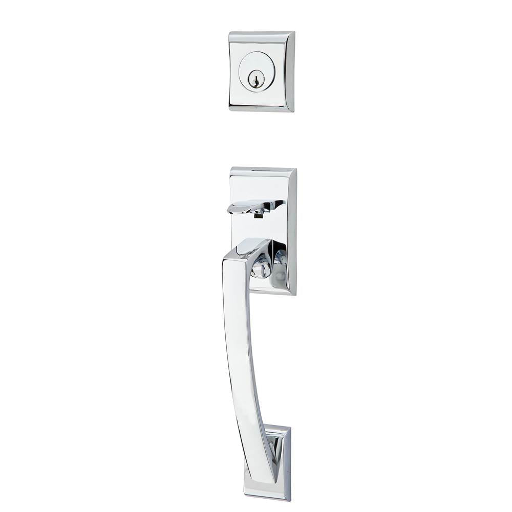 Emtek - Sgl Cyl, Ares Tub Ent, Argos Lever, LH, US26 - Polished Chrome