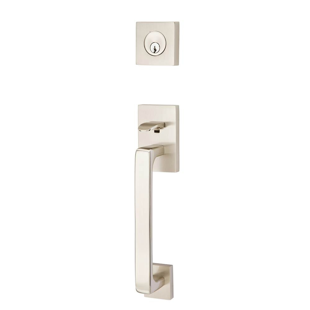 Emtek - Sgl Cyl, Baden Tub Ent, Argos Lever, LH, US15 - Satin Nickel