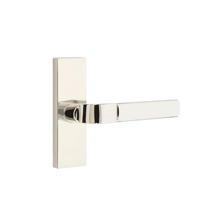 Emtek - Dummy, Single Sided, Stretto 1.5x5, Aston Lever, LH, US14 - Polished Nickel