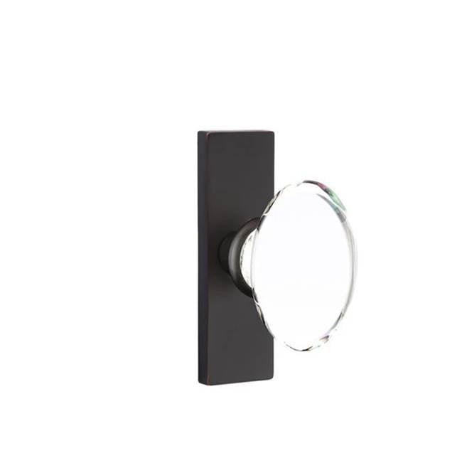 Emtek - Dummy, Single Sided, Stretto 1.5x5, Hampton Knob, US10B - Oil Rubbed Bronze
