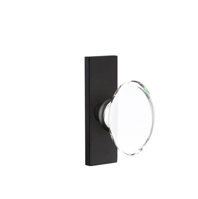 Emtek - Dummy, Single Sided, Stretto 1.5x5, Hampton Knob, US19 - Flat Black