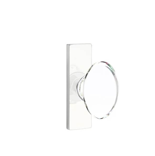 Emtek - Dummy, Single Sided, Stretto 1.5x5, Hampton Knob, US26 - Polished Chrome