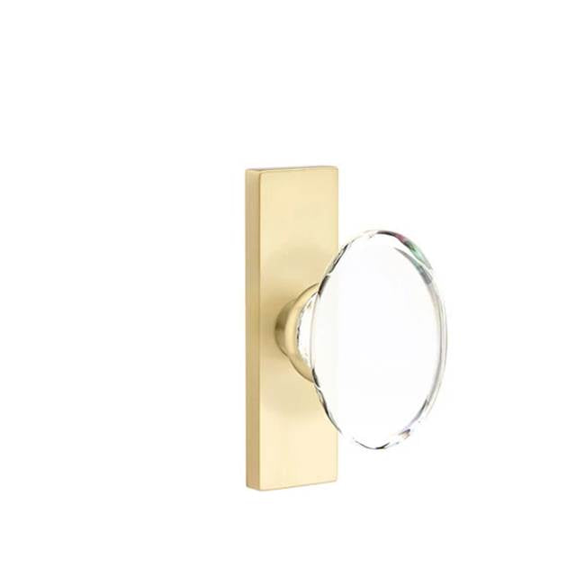 Emtek - Dummy, Single Sided, Stretto 1.5x5, Hampton Knob, US4 - Satin Brass