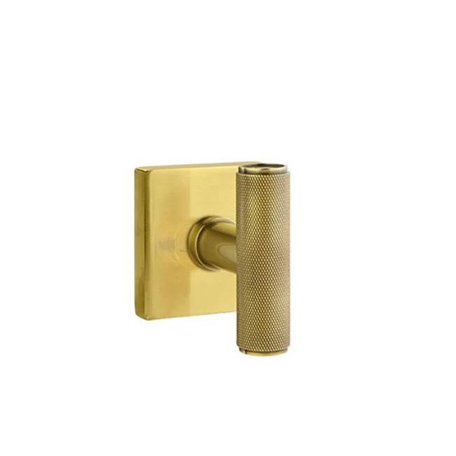 Emtek - Concealed, Privacy, Square Rosette, The Ace Knurled Knob, US7 - French Antique