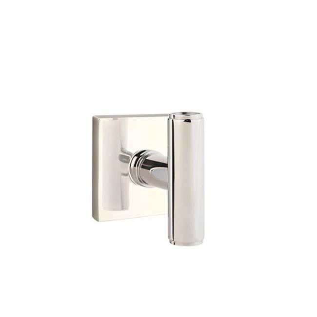 Emtek - Privacy, Square Rosette, The Ace Knob, US14 - Polished Nickel