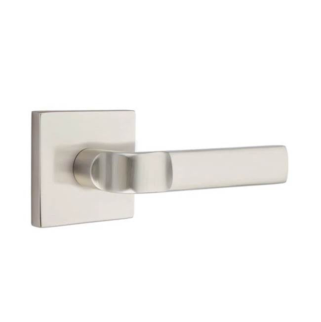 Emtek - Privacy, Square Rosette, Aston Lever, LH, US19 - Flat Black