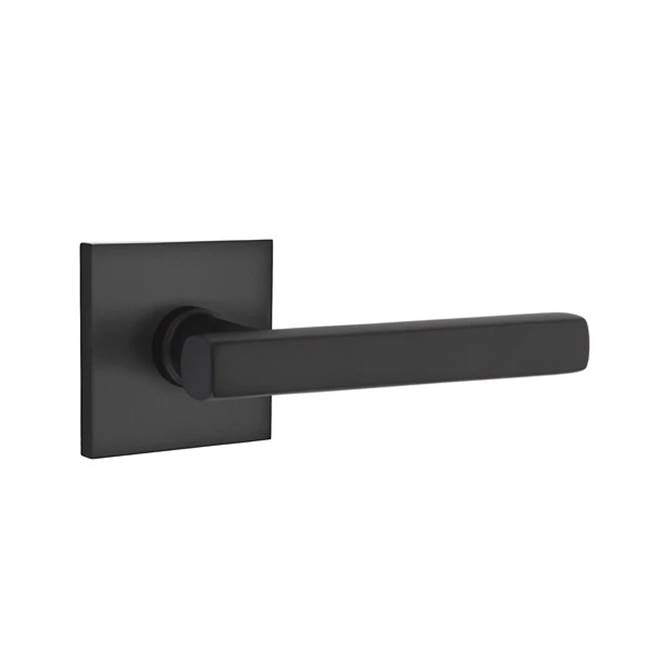 Emtek - Dummy, Square Rosette, Freestone Lever, US19 - Flat Black