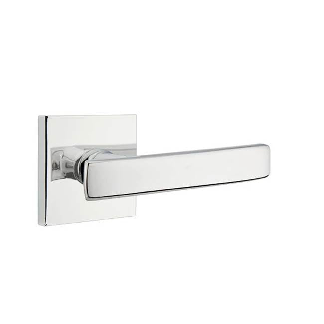 Emtek - Privacy, Square Rosette, Geneva Lever, LH, US26 - Polished Chrome