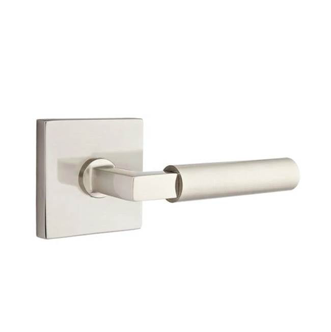 Emtek - Privacy, Square Rosette, Hercules Lever, RH, US15 - Satin Nickel